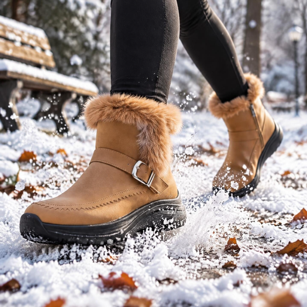 Mabelinda Cozy Fur-Lined Winter Ankle Boots