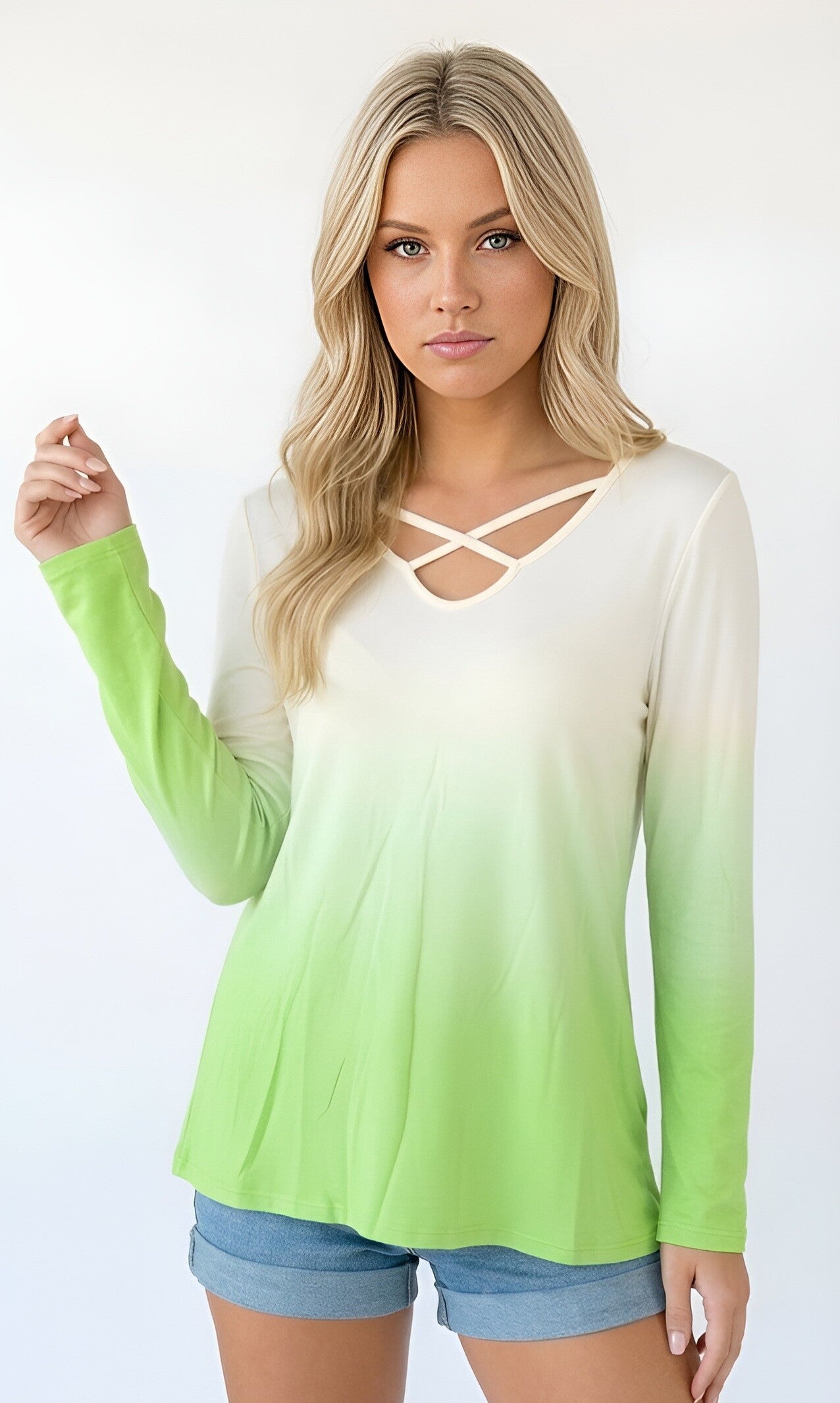 Mabelinda Fresh Aura Crisscross Top