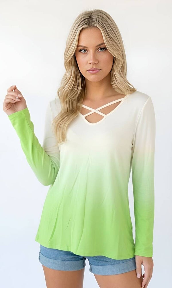 Mabelinda Fresh Aura Crisscross Top