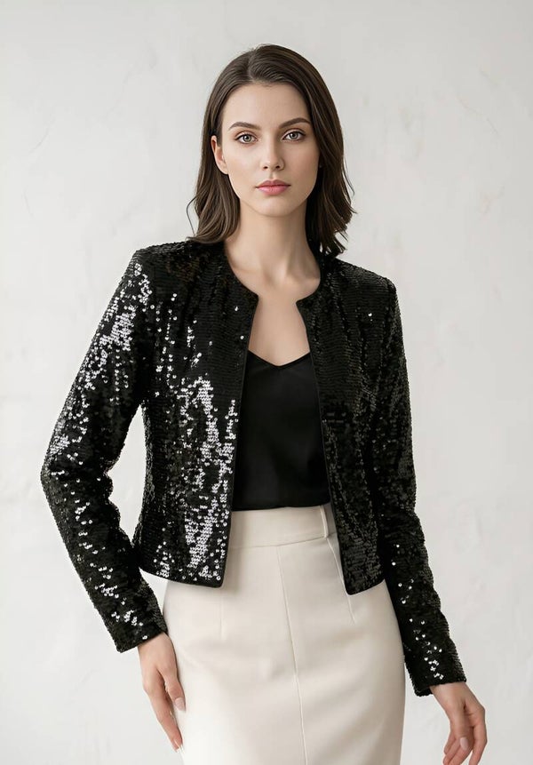 Mabelinda Midnight Luxe Sequin Jacket