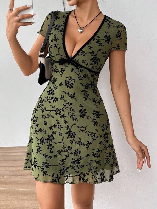 Mabelinda Midnight Bloom Mini Dress