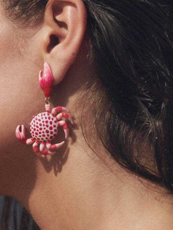 Mabelinda Coastal Crab Statement Earrings