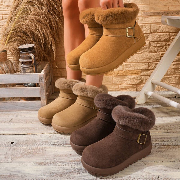 Mabelinda Cozy Faux Fur Ankle Boots