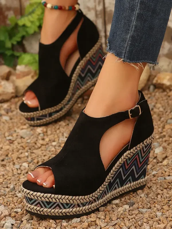 Mabelinda Aztec Platform Wedge Sandals