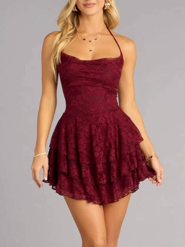 Mabelinda Midnight Romance Lace Mini Dress