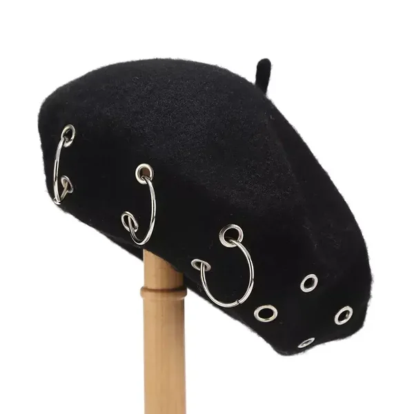 Mabelinda Chic Metal Ring Beret