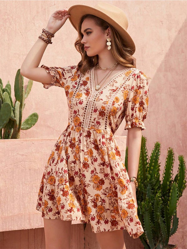 Mabelinda Amber Bloom Mini Dress