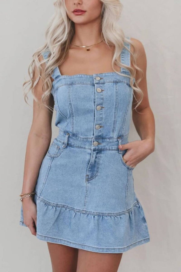 Mabelinda Denim Muse Mini Dress