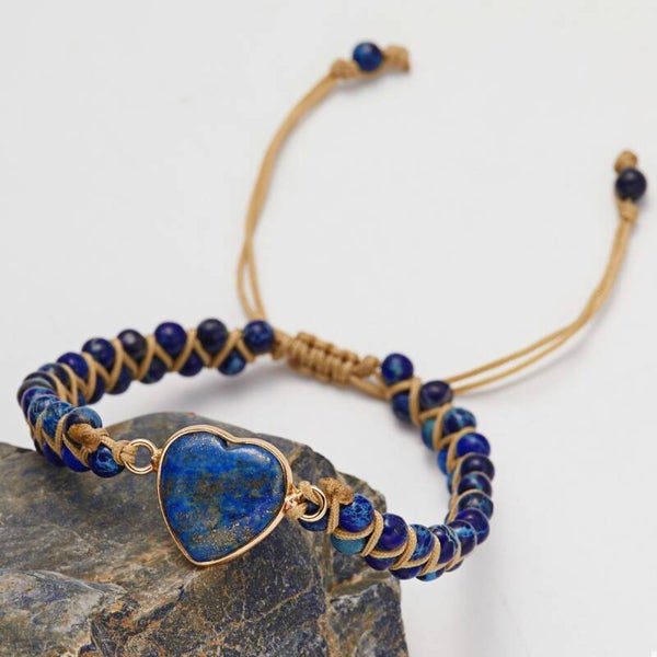 Mabelinda Midnight Heart Stone Bracelet