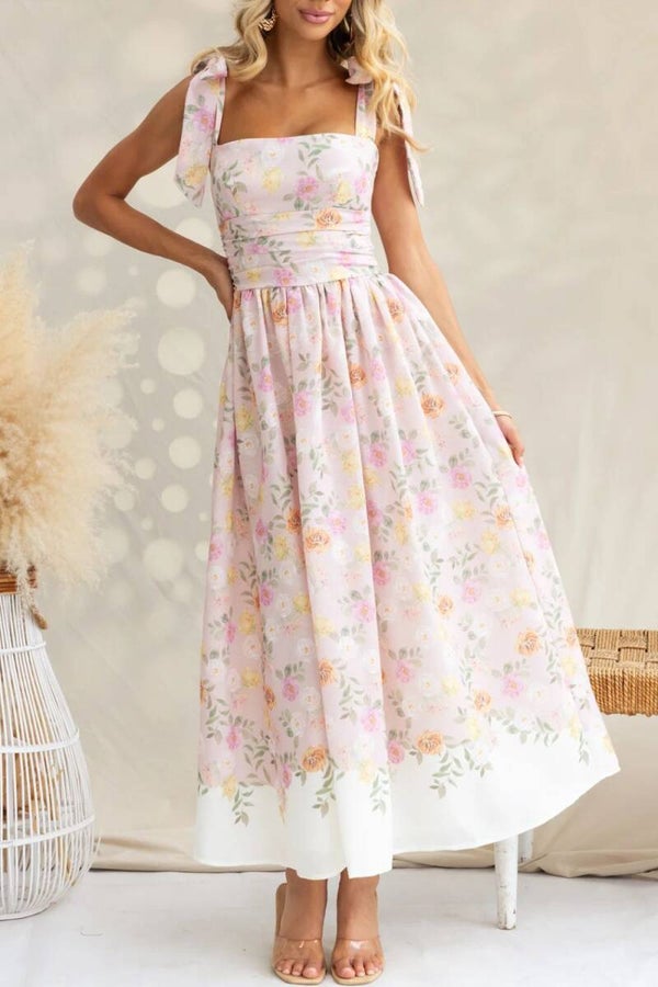 Mabelinda Soft Blossom Midi Dress