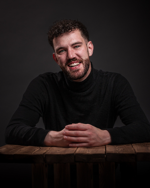 Professionele portretfoto gemaakt in een fotostudio met perfecte belichting
