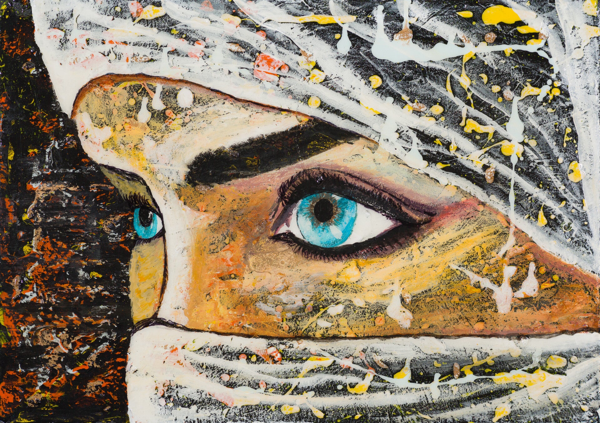 Gedigitaliseerd aquarel portret in hoge resolutie, geschikt voor Giclée reproductie op groot formaat.