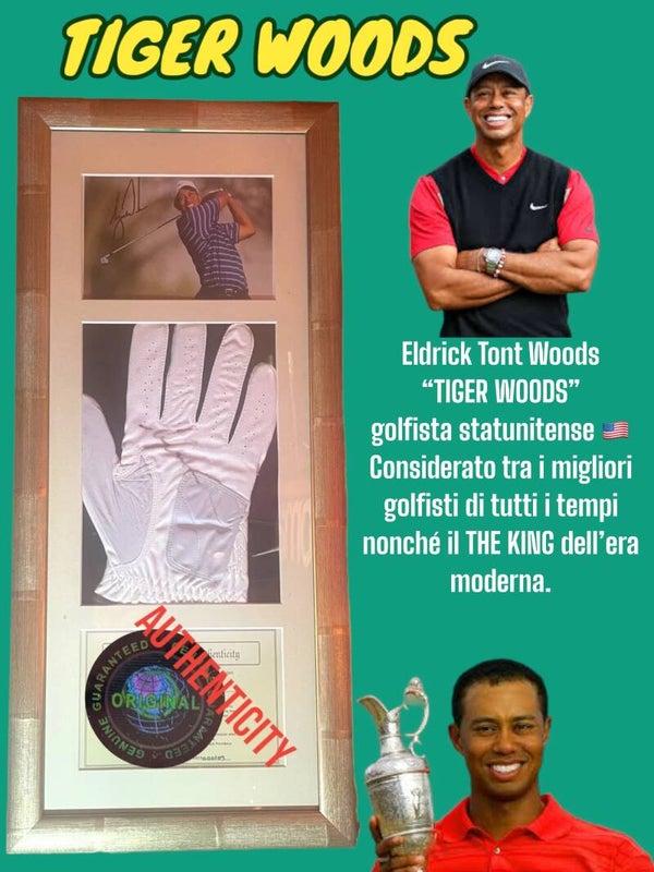 Tiger Woods signed glove golf - authenticity COA 10,01,2010