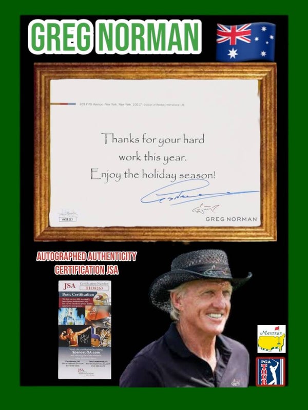 GREG NORMAN autographed ticket Paul & Shark