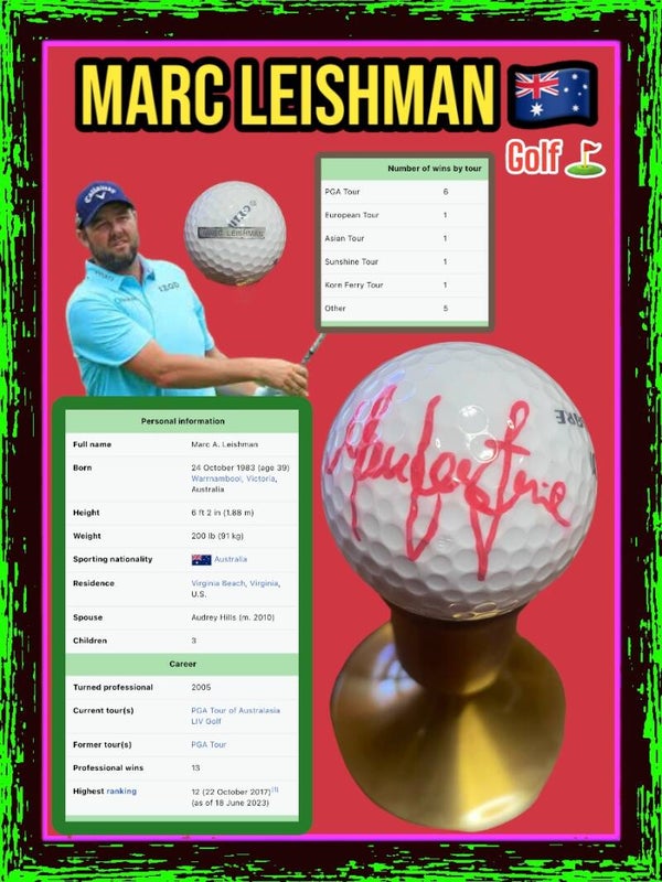 MARC LEISHMAN golf PGA Tour
