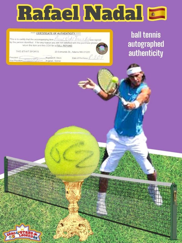 RAFAEL NADAL autographed ball tennis