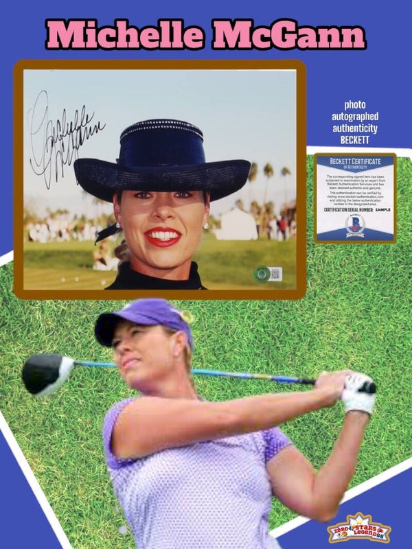 Michelle McGann 🇺🇸USA LPGA Signed 8x10 Photo (Beckett)