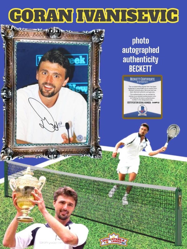 Goran Ivanisevic Tennis Signed 8x10 Photo (Beckett)