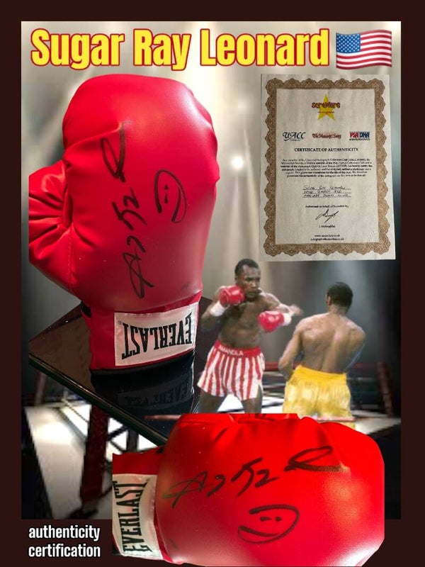SUGAR RAY LEONARD 🇺🇸 signed glove