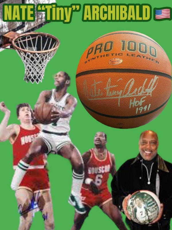 NATE “Tiny” ARCIBALD 🇺🇸 NBA - autographed basketball
