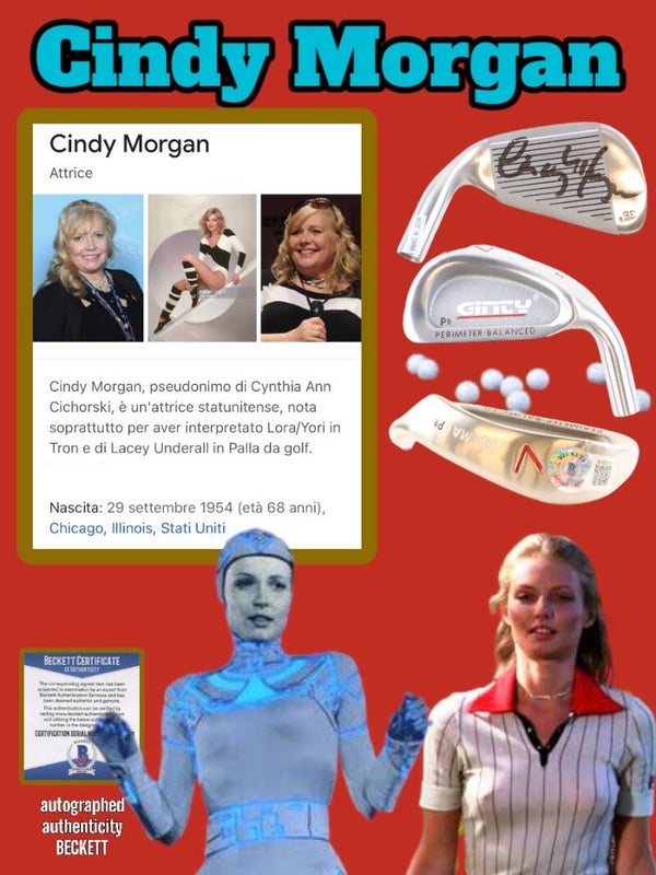 Cindy Morgan 🇺🇸 actress autographed golf