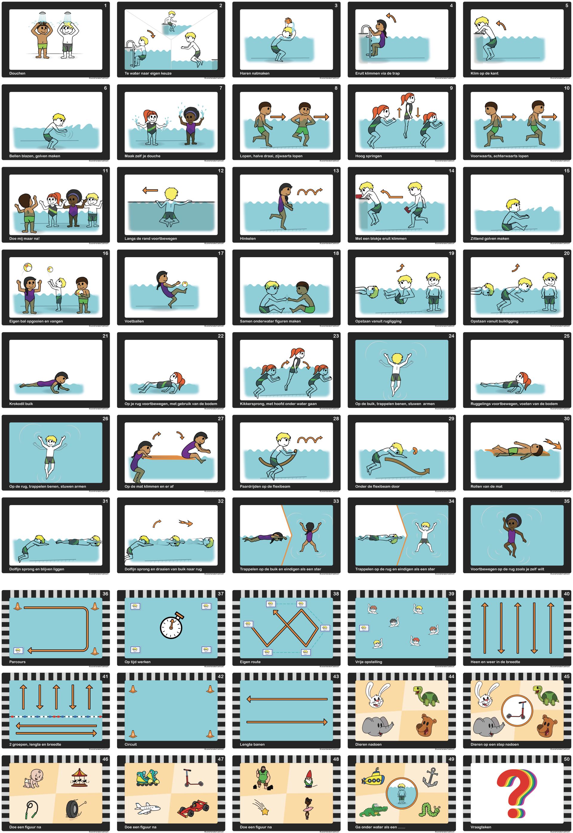 Mini's WaterWenPakket - 50 stuks - Leren drijven