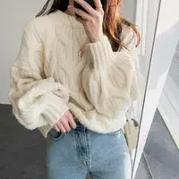 Pull à Col Rond Pour Femme