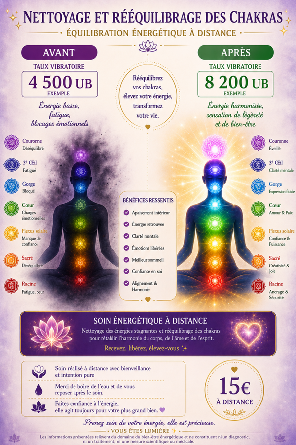 prestation nettoyage et realignement chakras