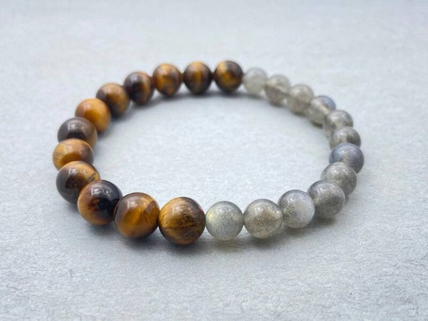 bracelet oeil de tigre labradorite