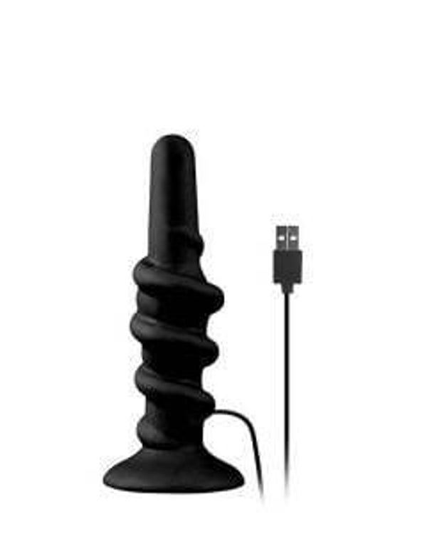 Silicone Vibrating Anaalplug met USB aansluiting