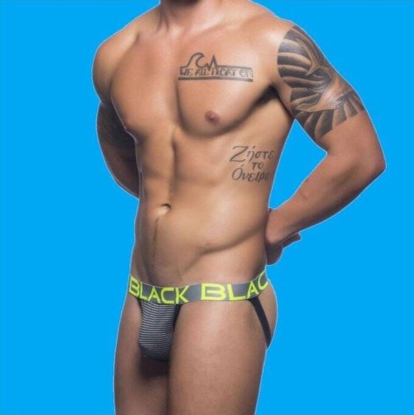 AC Black Collection Stripe Jock Grijs