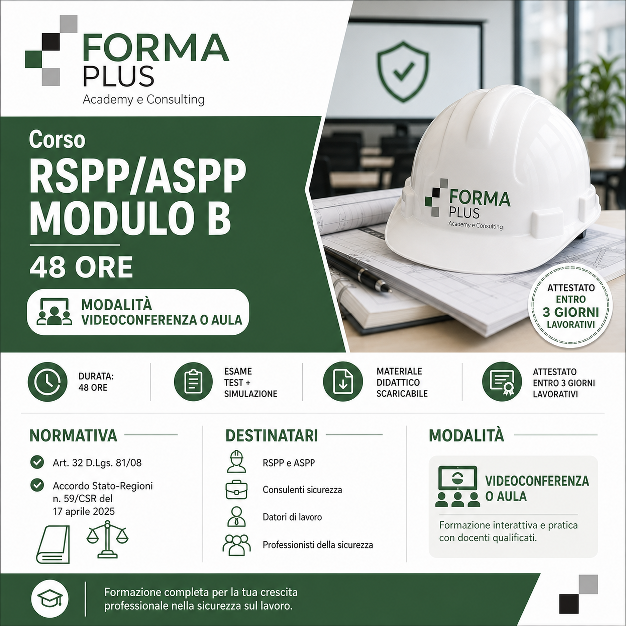 Corso RSPP/ASPP Modulo B 48 Ore