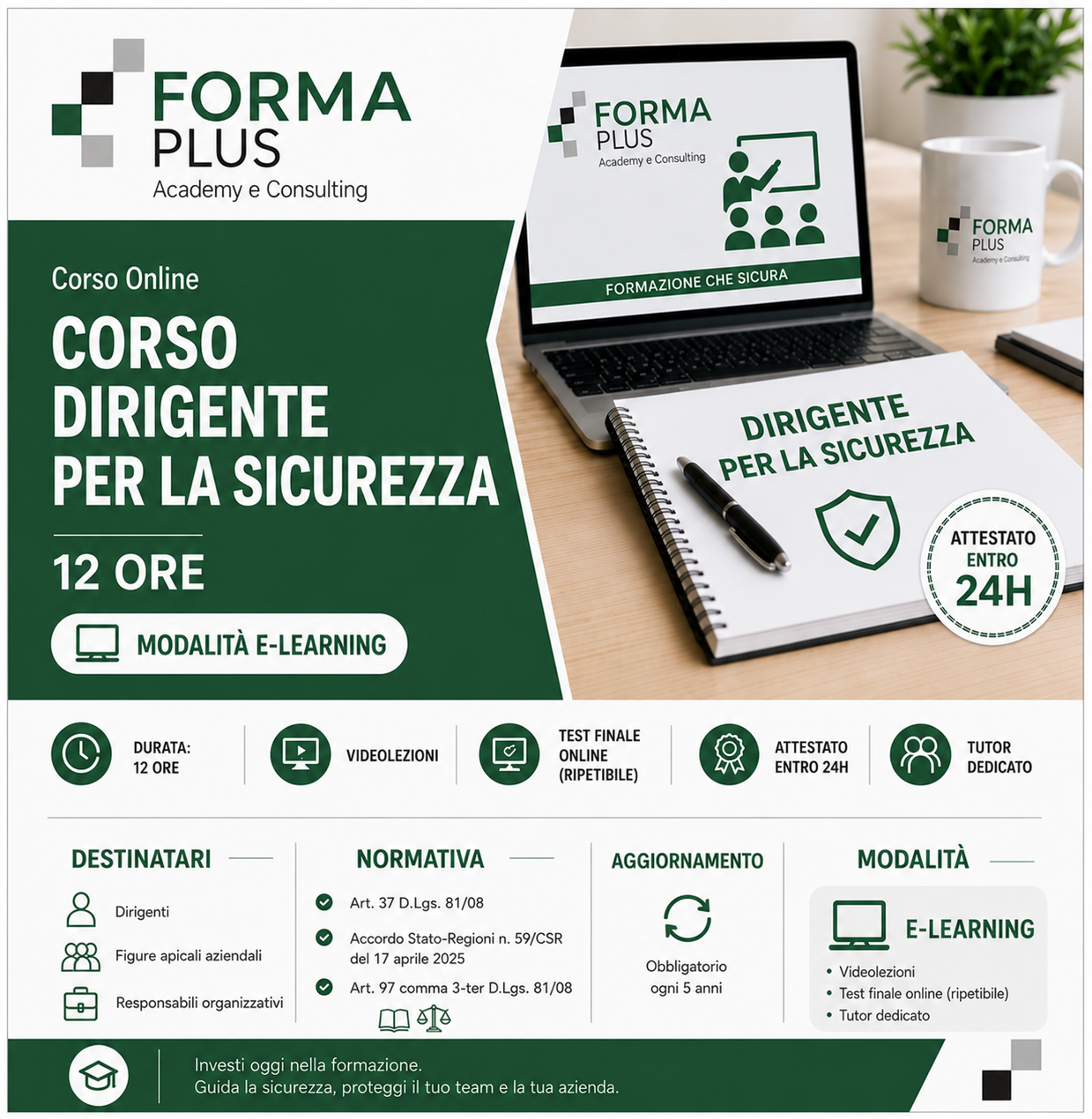 Corso Dirigente per la Sicurezza 12 Ore