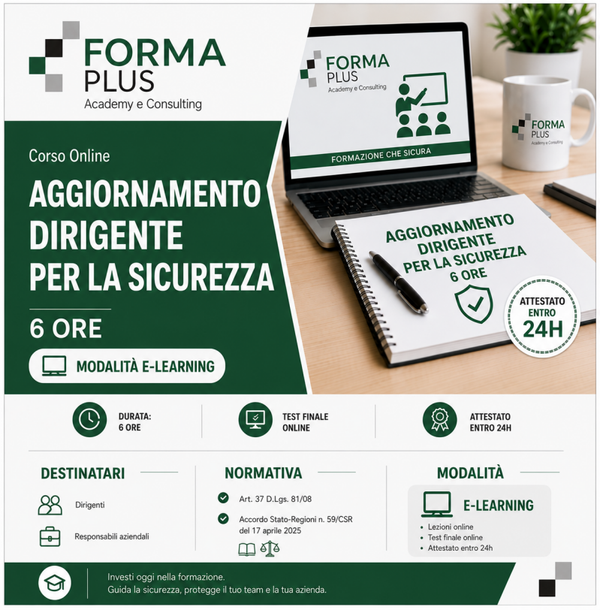 Aggiornamento Dirigente per la Sicurezza 6 Ore