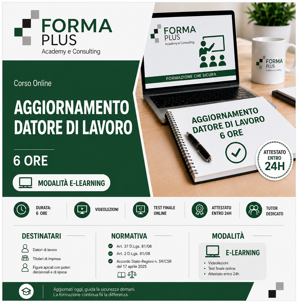 Corso Aggiornamento Datore di Lavoro 6 Ore