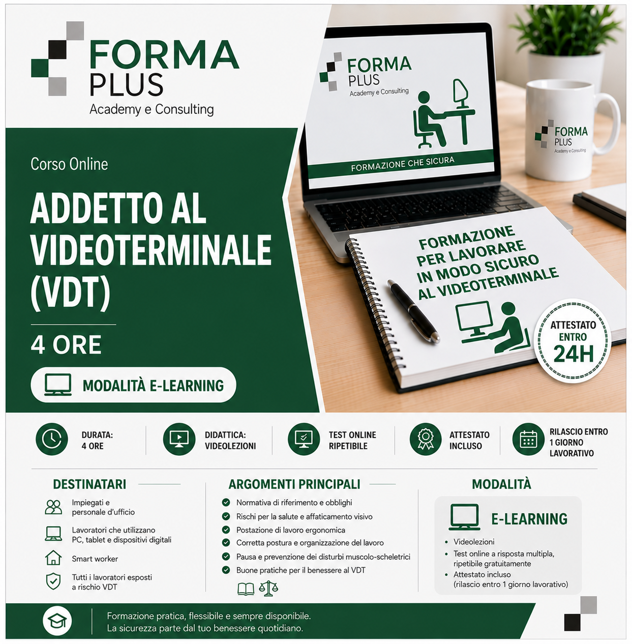 Addetto al Videoterminale (VDT) – 4 ore