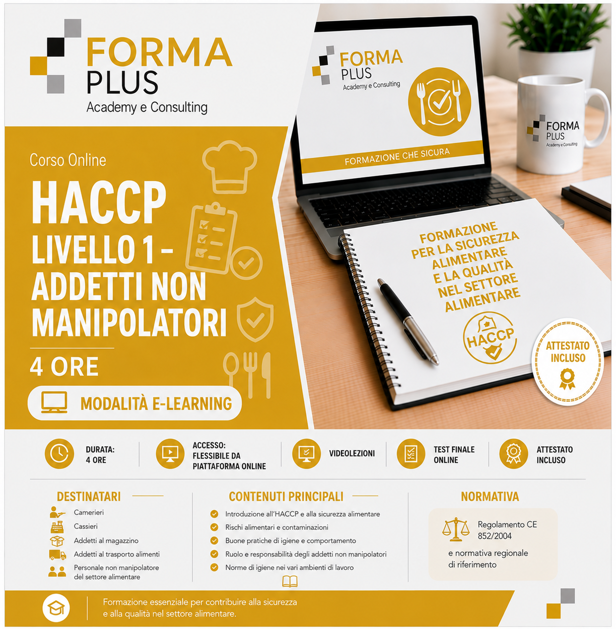 HACCP Livello 1 – Addetti Non Manipolatori 4 Ore
