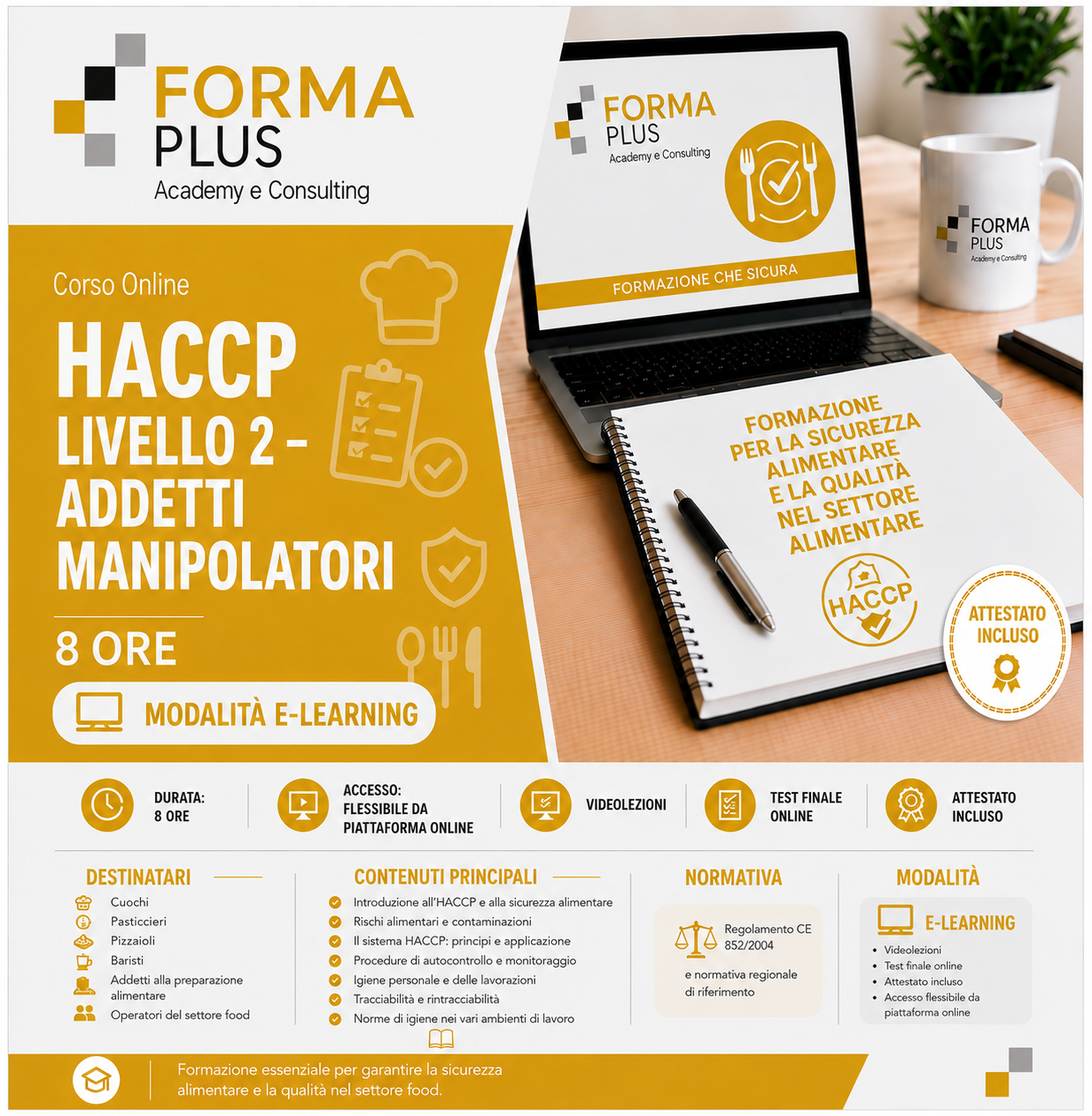 HACCP Livello 2 – Addetti Manipolatori 8 Ore