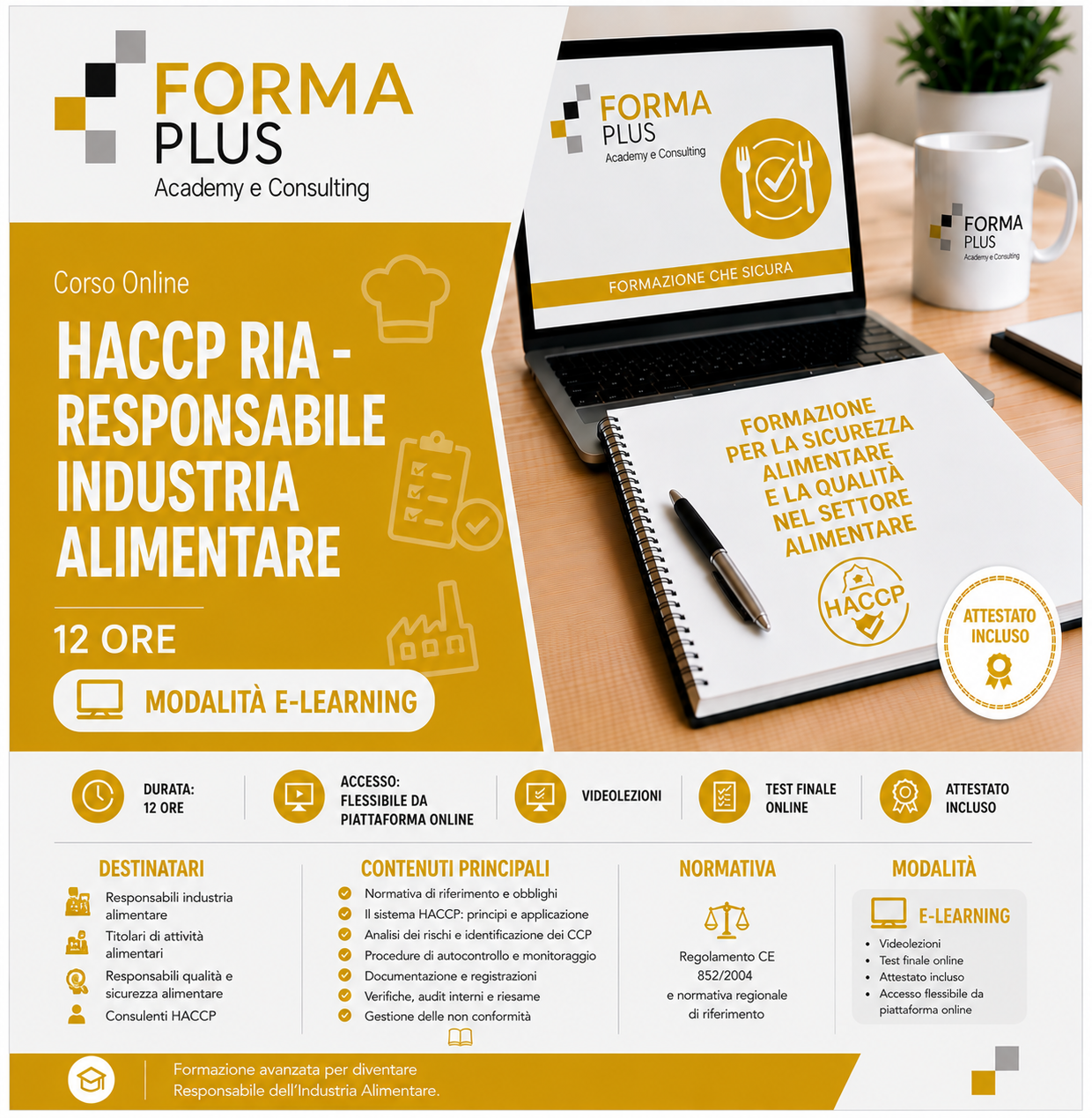 HACCP RIA – Responsabile Industria Alimentare 12 Ore