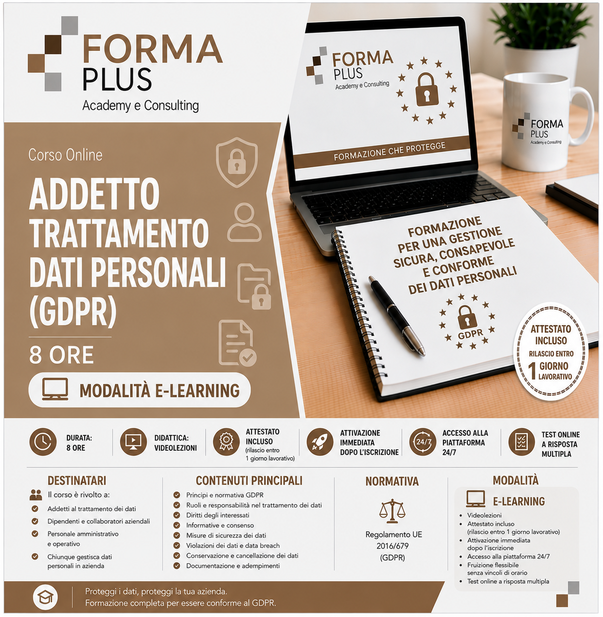 Addetto Trattamento Dati Personali (GDPR)  - 8 ore