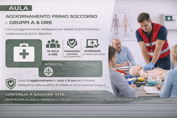 Aggiornamento Primo Soccorso - Gruppo A 6 ore