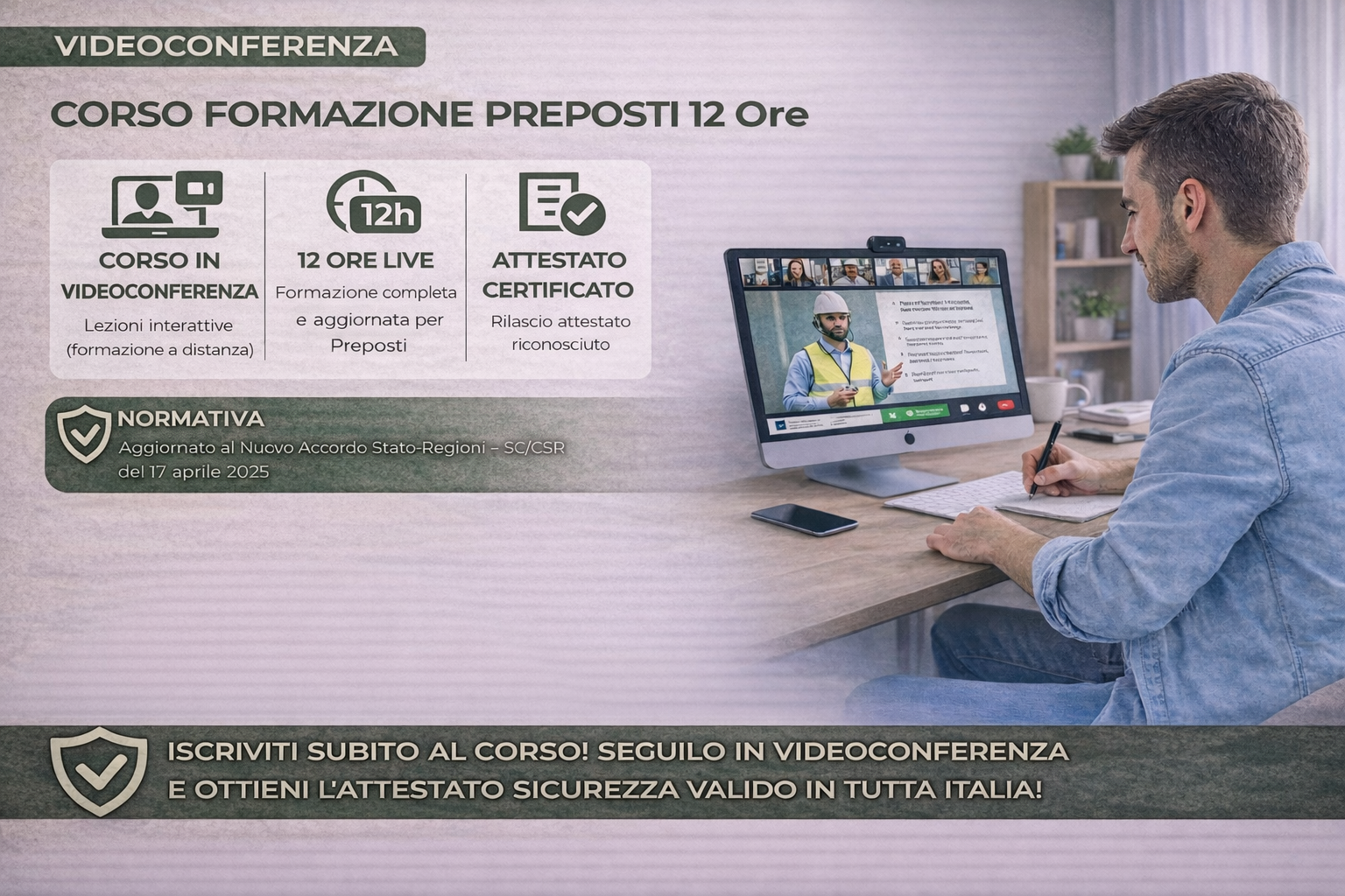 Corso Formazione Preposti  12 Ore