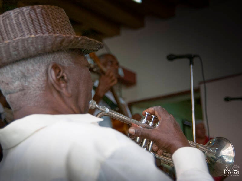 Trompetspeler in Santiago de Cuba