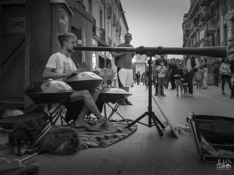Straatmuzikant - Dijon, Frankrijk