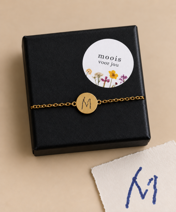 Armbandje eigen afbeelding (goud- of zilverkleur)