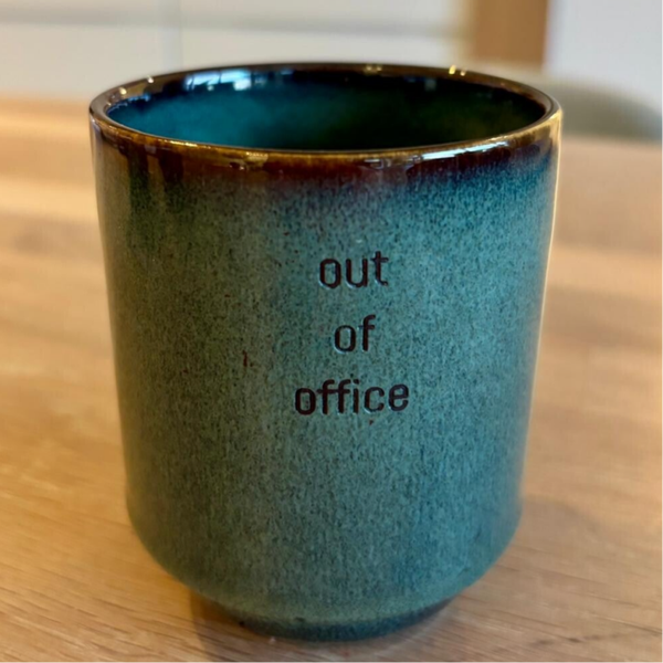 Koffiemok groen zonder oor