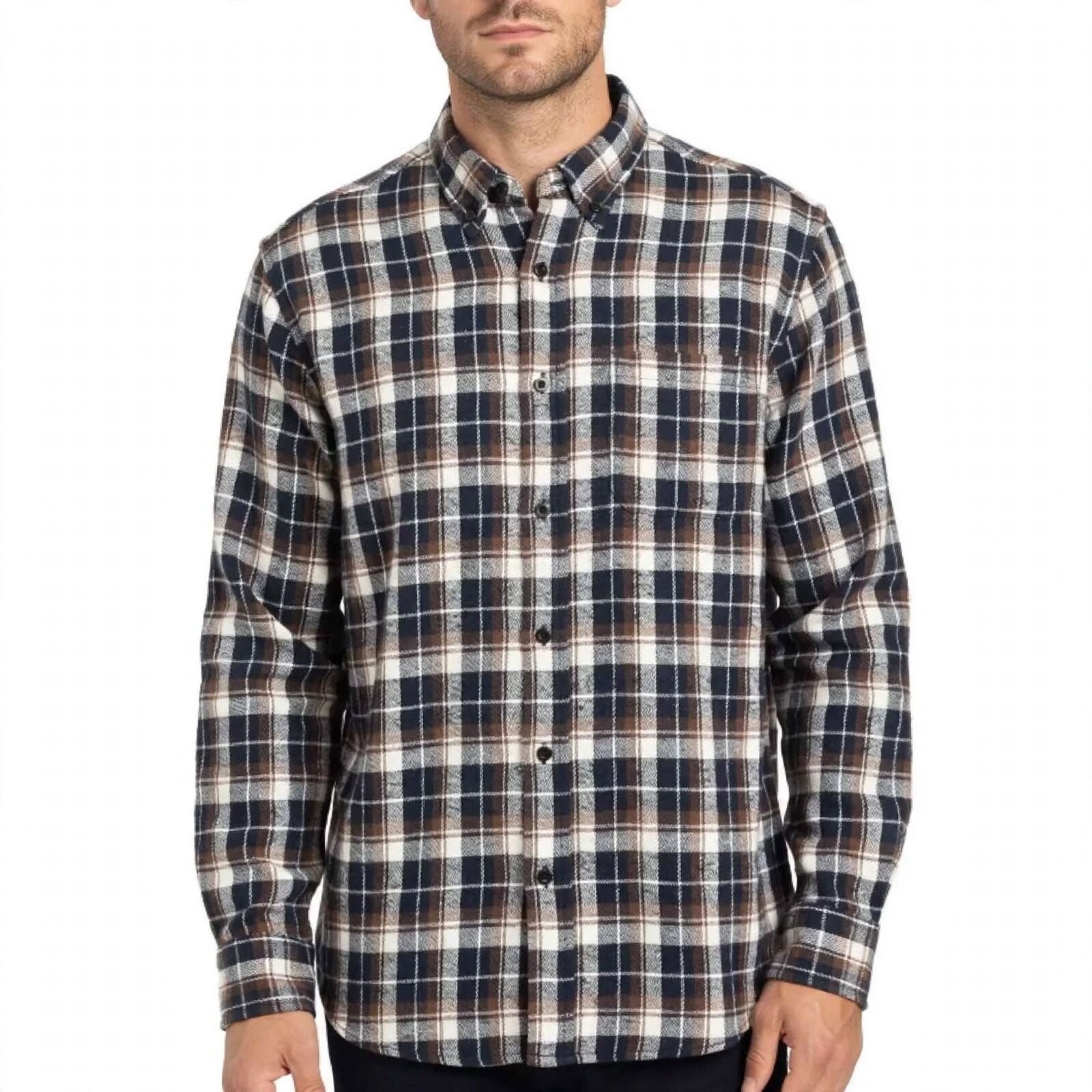 Camicia in Flanella Uomo Taglie Forti S-6XL (40-48) - Boscaiola Invernale a Quadri - Colletto Button Down con Taschino - Regular Fit - 5 Colori