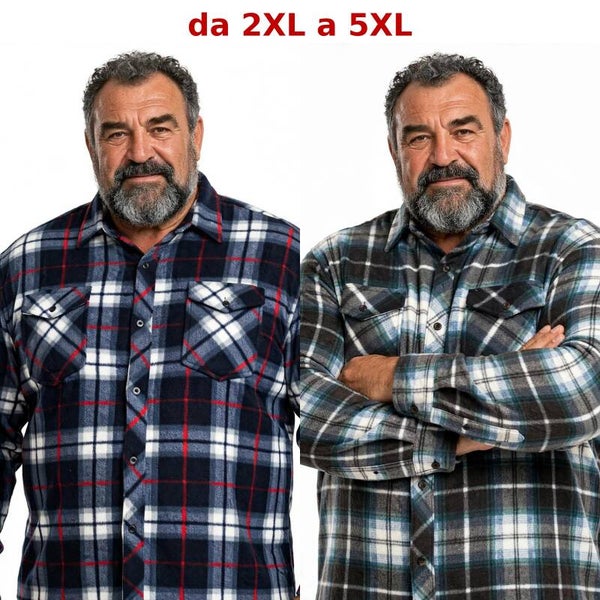 CAMICIA PILE TAGLIE FORTI DALLA  2XL ALLE 5XL