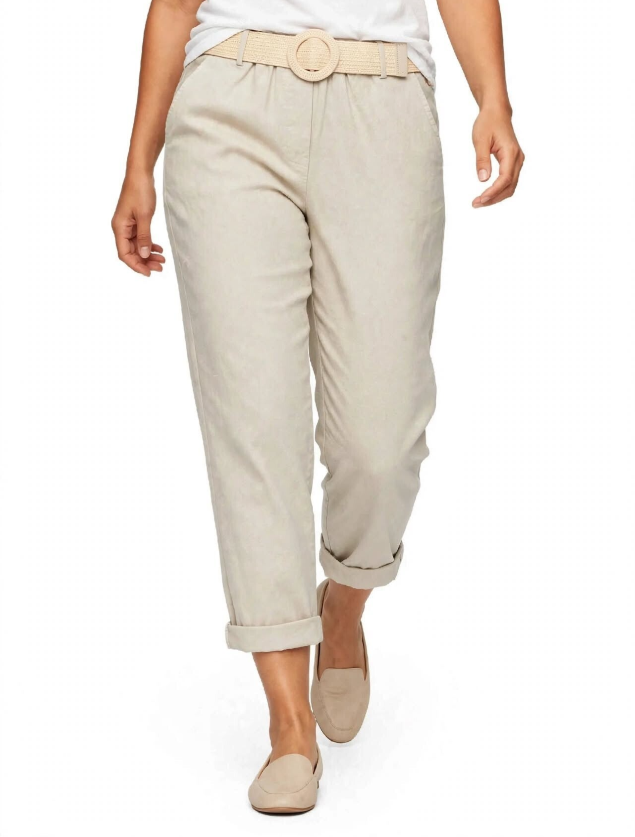 Pantalone Donna estivo in Cotone con Cintura - Leggero Comodo Fresco - 4 Colori Disponibili