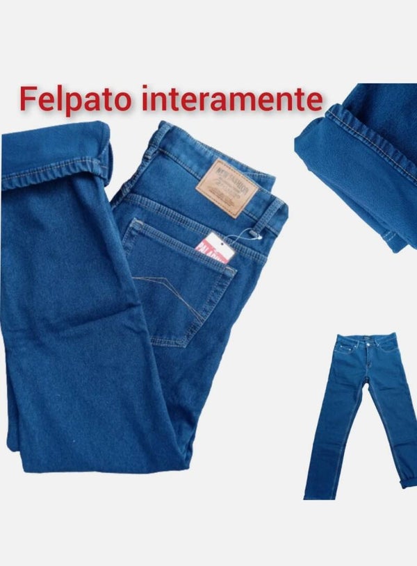 Jeans FELPATO INVERNALE pantaloni foderati in pile TAGLIA DALLA 44 ALLA 64